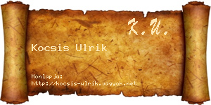 Kocsis Ulrik névjegykártya